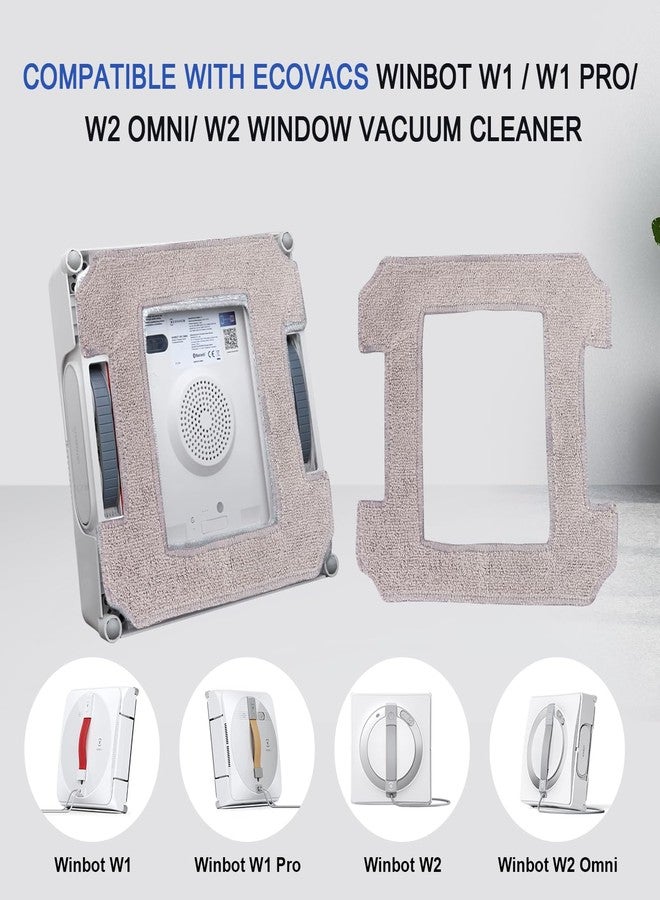 GreeSuit 12 PCS Washable Cleaning Rag Mop Cloths for Winbot W1 / W1 Pro/ W2 Omni/ W2 Window Vacuum Cleaner Robot Mop Pad Accessories, Reusable & Washable Microfiber Cleaning Pads for Window Cleaning (12 PCS) - Image 2